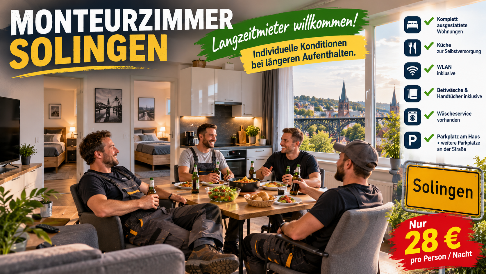 Monteurzimmer Langzeitmieter Solingen
